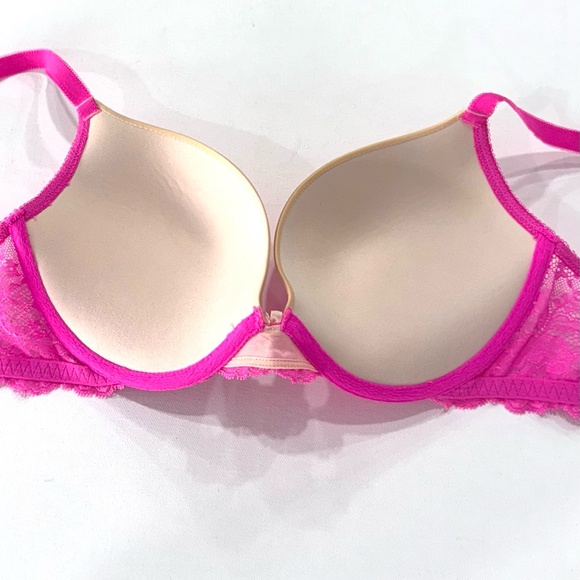Victoria's Secret Dream Angels Push-up Bright Pink and Nude Lace Bra - 36C - Picture 10 of 10